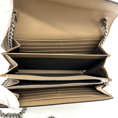 GG Supreme Monogram Mini Dionysus Chain Wallet Beige Taupe GG Supreme Monogram Mini Dionysus Chain Wallet Beige Taupe