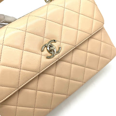 Chanel  Lambskin Quilted Large Trendy CC Flap Light Beige 2021 Chanel  Lambskin Quilted Large Trendy CC Flap Light Beige 2021