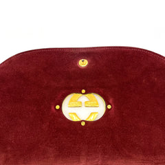 GUCCI Red GG Logo Shoulder Bag suede Vintage GUCCI Red GG Logo Shoulder Bag suede Vintage