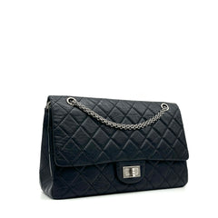 Chanel  Aged Calfskin Quilted 2.55 Reissue 226 Flap Black 2008-2009 Chanel  Aged Calfskin Quilted 2.55 Reissue 226 Flap Black 2008-2009