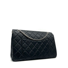 Chanel  Aged Calfskin Quilted 2.55 Reissue 226 Flap Black 2008-2009 Chanel  Aged Calfskin Quilted 2.55 Reissue 226 Flap Black 2008-2009