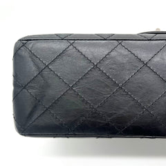Chanel  Aged Calfskin Quilted 2.55 Reissue 226 Flap Black 2008-2009 Chanel  Aged Calfskin Quilted 2.55 Reissue 226 Flap Black 2008-2009