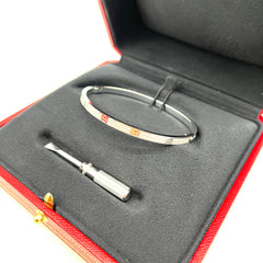 Cartier LOVE bracelet, small model, paved Size 18 Cartier LOVE bracelet, small model, paved Size 18