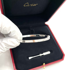 Cartier LOVE bracelet, small model, paved Size 18 Cartier LOVE bracelet, small model, paved Size 18
