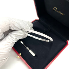 Cartier LOVE bracelet, small model, paved Size 18 Cartier LOVE bracelet, small model, paved Size 18