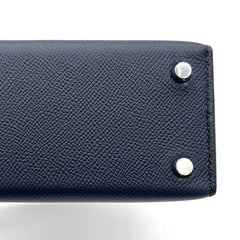 Hermes  Epsom Mini Verrou Large Green Strap Bag Deep Blue Hermes  Epsom Mini Verrou Large Green Strap Bag Deep Blue