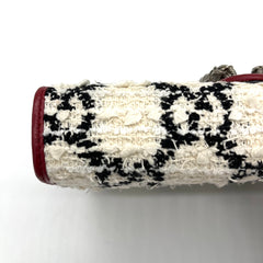Gucci Tweed GG Monogram Mini Dionysus Chain Wallet White Black Romantic Cherry Gucci Tweed GG Monogram Mini Dionysus Chain Wallet White Black Romantic Cherry