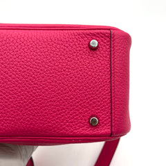 Hermes Taurillon Clemence Mini Lindy 20 Rose Shocking Hermes Taurillon Clemence Mini Lindy 20 Rose Shocking