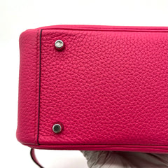 Hermes Taurillon Clemence Mini Lindy 20 Rose Shocking Hermes Taurillon Clemence Mini Lindy 20 Rose Shocking