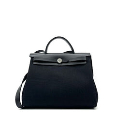 Hermes Military Toile Vache Hunter Herbag Zip PM 31 Black Hermes Military Toile Vache Hunter Herbag Zip PM 31 Black