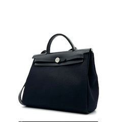 Hermes Military Toile Vache Hunter Herbag Zip PM 31 Black Hermes Military Toile Vache Hunter Herbag Zip PM 31 Black