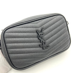 Saint Laurent Grain De Poudre Matelasse Monochrome Monogram Mini Lou Camera Bag Black Saint Laurent Grain De Poudre Matelasse Monochrome Monogram Mini Lou Camera Bag Black