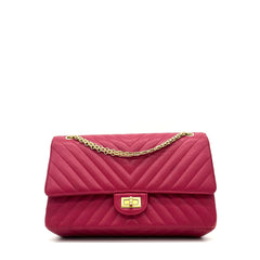 Chanel Sheepskin Chevron Quilted 2.55 Reissue 226 Flap Dark Pink 2017 Chanel Sheepskin Chevron Quilted 2.55 Reissue 226 Flap Dark Pink 2017