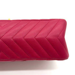 Chanel Sheepskin Chevron Quilted 2.55 Reissue 226 Flap Dark Pink 2017 Chanel Sheepskin Chevron Quilted 2.55 Reissue 226 Flap Dark Pink 2017