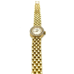 14K Yellow Gold Baume & Mercier 14K Yellow Gold Watch With Diamond Bezel 14K Yellow Gold Baume & Mercier 14K Yellow Gold Watch With Diamond Bezel