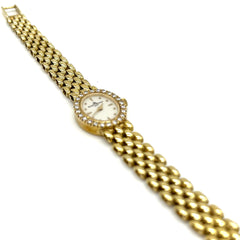 14K Yellow Gold Baume & Mercier 14K Yellow Gold Watch With Diamond Bezel 14K Yellow Gold Baume & Mercier 14K Yellow Gold Watch With Diamond Bezel