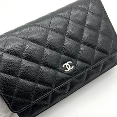 Chanel Caviar Quilted Wallet on Chain WOC Black Chanel Caviar Quilted Wallet on Chain WOC Black