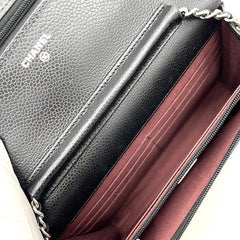 Chanel Caviar Quilted Wallet on Chain WOC Black Chanel Caviar Quilted Wallet on Chain WOC Black