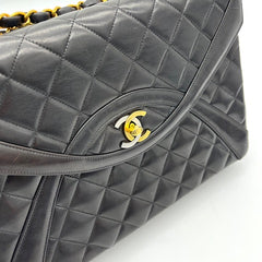 Chanel Black Quilted Lambskin Paris Limited Flap Medium 2015-2016 Chanel Black Quilted Lambskin Paris Limited Flap Medium 2015-2016