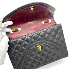 Chanel Black Quilted Lambskin Paris Limited Flap Medium 2015-2016 Chanel Black Quilted Lambskin Paris Limited Flap Medium 2015-2016