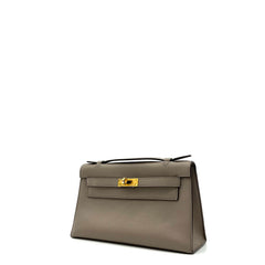 Hermes Swift Kelly Pochette Clutch Etoupe Hermes Swift Kelly Pochette Clutch Etoupe