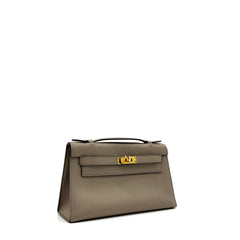 Hermes Swift Kelly Pochette Clutch Etoupe Hermes Swift Kelly Pochette Clutch Etoupe