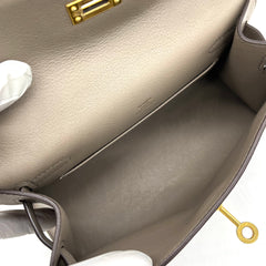 Hermes Swift Kelly Pochette Clutch Etoupe Hermes Swift Kelly Pochette Clutch Etoupe