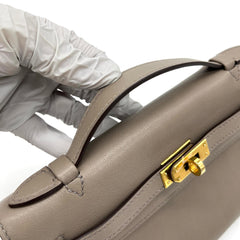 Hermes Swift Kelly Pochette Clutch Etoupe Hermes Swift Kelly Pochette Clutch Etoupe