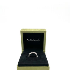 Van Cleef & Arpels 18K White Gold Diamond Sweet Perlee Clovers Ring 5.5 2024 Van Cleef & Arpels 18K White Gold Diamond Sweet Perlee Clovers Ring 5.5 2024