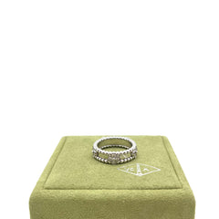 Van Cleef & Arpels 18K White Gold Diamond Sweet Perlee Clovers Ring 5.5 2024 Van Cleef & Arpels 18K White Gold Diamond Sweet Perlee Clovers Ring 5.5 2024