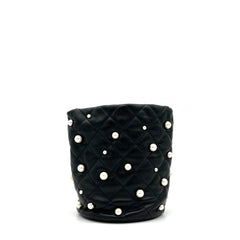 Chanel Lambskin Quilted Pearl About Pearls Drawstring Bag Black 2021 Chanel Lambskin Quilted Pearl About Pearls Drawstring Bag Black 2021