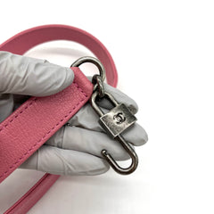 Chanel Shiny Goatskin Quilted Small Double Carry Waist Chain Flap Pink 2016-2017 Chanel Shiny Goatskin Quilted Small Double Carry Waist Chain Flap Pink 2016-2017
