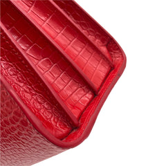 Saint Laurent small sac de jour top handle bag in matte embossed crocodile Leather Red Saint Laurent small sac de jour top handle bag in matte embossed crocodile Leather Red