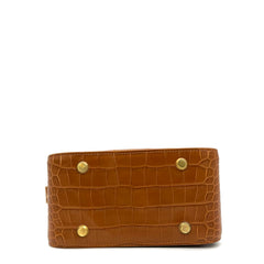 BALENCIAGA Extra Supple Calfskin Crocodile Embossed Small Tool 2.0 North-South Tote Camel BALENCIAGA Extra Supple Calfskin Crocodile Embossed Small Tool 2.0 North-South Tote Camel
