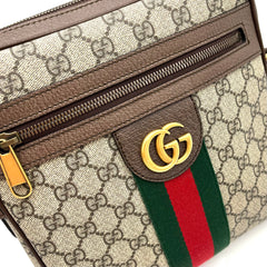 GUCCI GG Supreme Monogram Web Small Ophidia Messenger Bag Brown GUCCI GG Supreme Monogram Web Small Ophidia Messenger Bag Brown