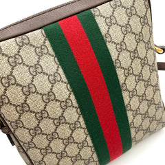 GUCCI GG Supreme Monogram Web Small Ophidia Messenger Bag Brown GUCCI GG Supreme Monogram Web Small Ophidia Messenger Bag Brown