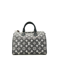 Louis Vuitton Denim Monogram Jacquard Speedy Bandouliere 25 Black Louis Vuitton Denim Monogram Jacquard Speedy Bandouliere 25 Black
