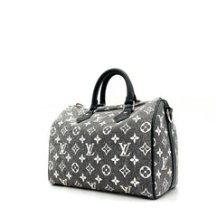 Louis Vuitton Denim Monogram Jacquard Speedy Bandouliere 25 Black Louis Vuitton Denim Monogram Jacquard Speedy Bandouliere 25 Black