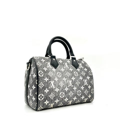 Louis Vuitton Denim Monogram Jacquard Speedy Bandouliere 25 Black Louis Vuitton Denim Monogram Jacquard Speedy Bandouliere 25 Black