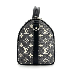 Louis Vuitton Denim Monogram Jacquard Speedy Bandouliere 25 Black Louis Vuitton Denim Monogram Jacquard Speedy Bandouliere 25 Black
