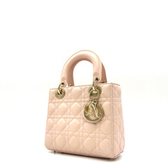CHRISTIAN DIOR Lambskin Cannage Small My ABCDior Lady Dior Rose Poudre CHRISTIAN DIOR Lambskin Cannage Small My ABCDior Lady Dior Rose Poudre