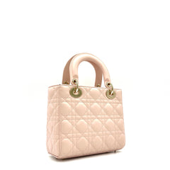 CHRISTIAN DIOR Lambskin Cannage Small My ABCDior Lady Dior Rose Poudre CHRISTIAN DIOR Lambskin Cannage Small My ABCDior Lady Dior Rose Poudre