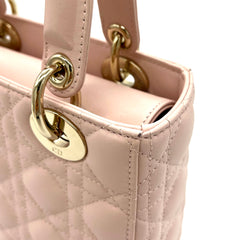 CHRISTIAN DIOR Lambskin Cannage Small My ABCDior Lady Dior Rose Poudre CHRISTIAN DIOR Lambskin Cannage Small My ABCDior Lady Dior Rose Poudre