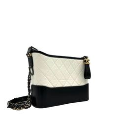 CHANEL Aged Calfskin Quilted Medium Gabrielle Hobo White CHANEL Aged Calfskin Quilted Medium Gabrielle Hobo White
