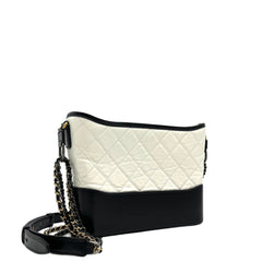 CHANEL Aged Calfskin Quilted Medium Gabrielle Hobo White CHANEL Aged Calfskin Quilted Medium Gabrielle Hobo White