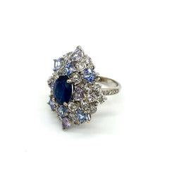 Blue Sapphire Diamond Ring Blue Sapphire Diamond Ring