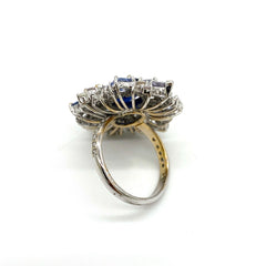 Blue Sapphire Diamond Ring