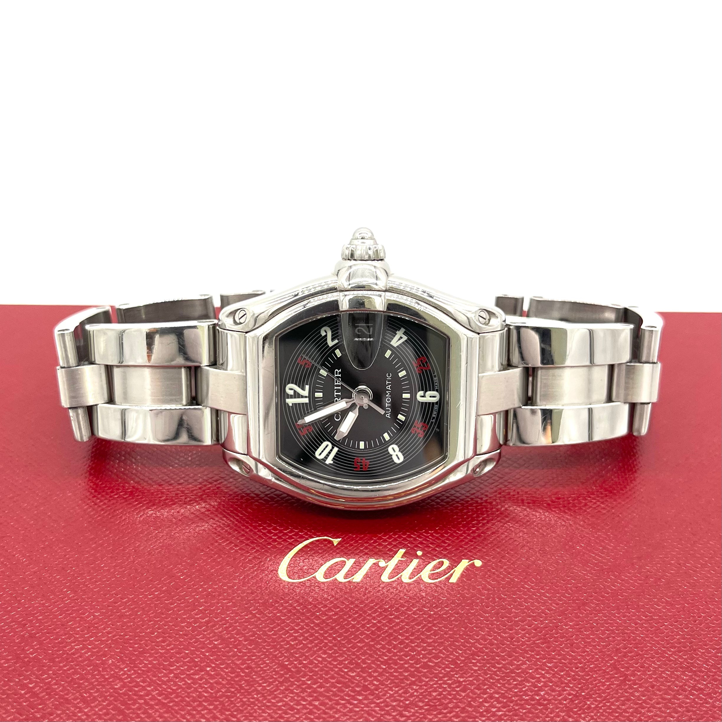 Cartier roadster 2025 automatic stainless steel