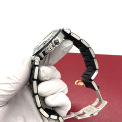 CARTIER 파샤 시타이머 자동 스테인리스 스틸 및 고무 시계 CARTIER 파샤 시타이머 자동 스테인리스 스틸 및 고무 시계