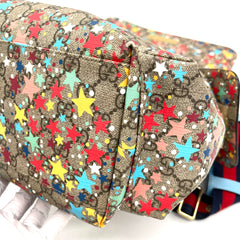 GUCCI GG Supreme Monogram Star Print Diaper Bag Blue Multicolor